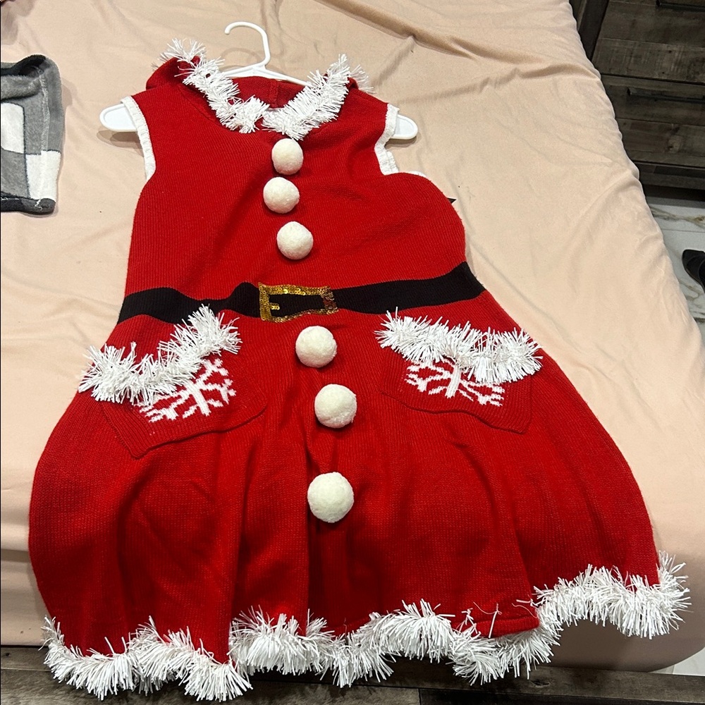 No Boundaries Festive Red and White Kids Costume Dress